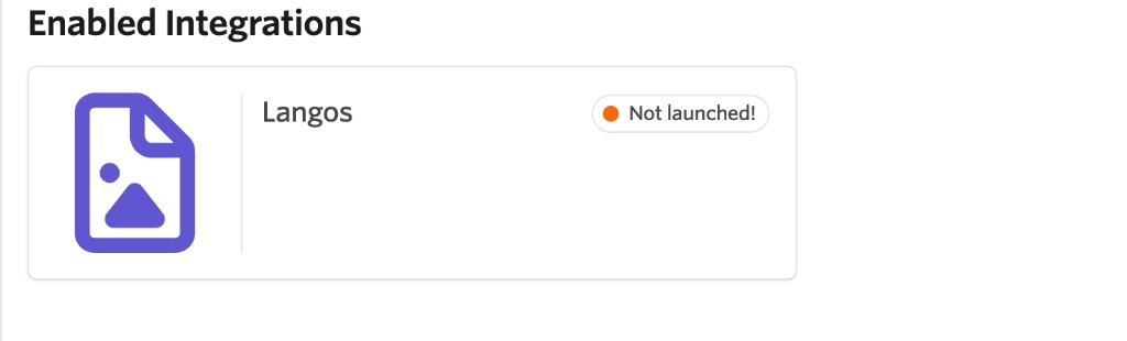 Ashby integrations list showing Langos